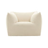 BOUFFI Sofa Armchair Single Seater Boucle Blue Cream White Curve