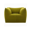 BOUFFI Sofa Armchair Single Seater Boucle Green Curve Shape Minimal