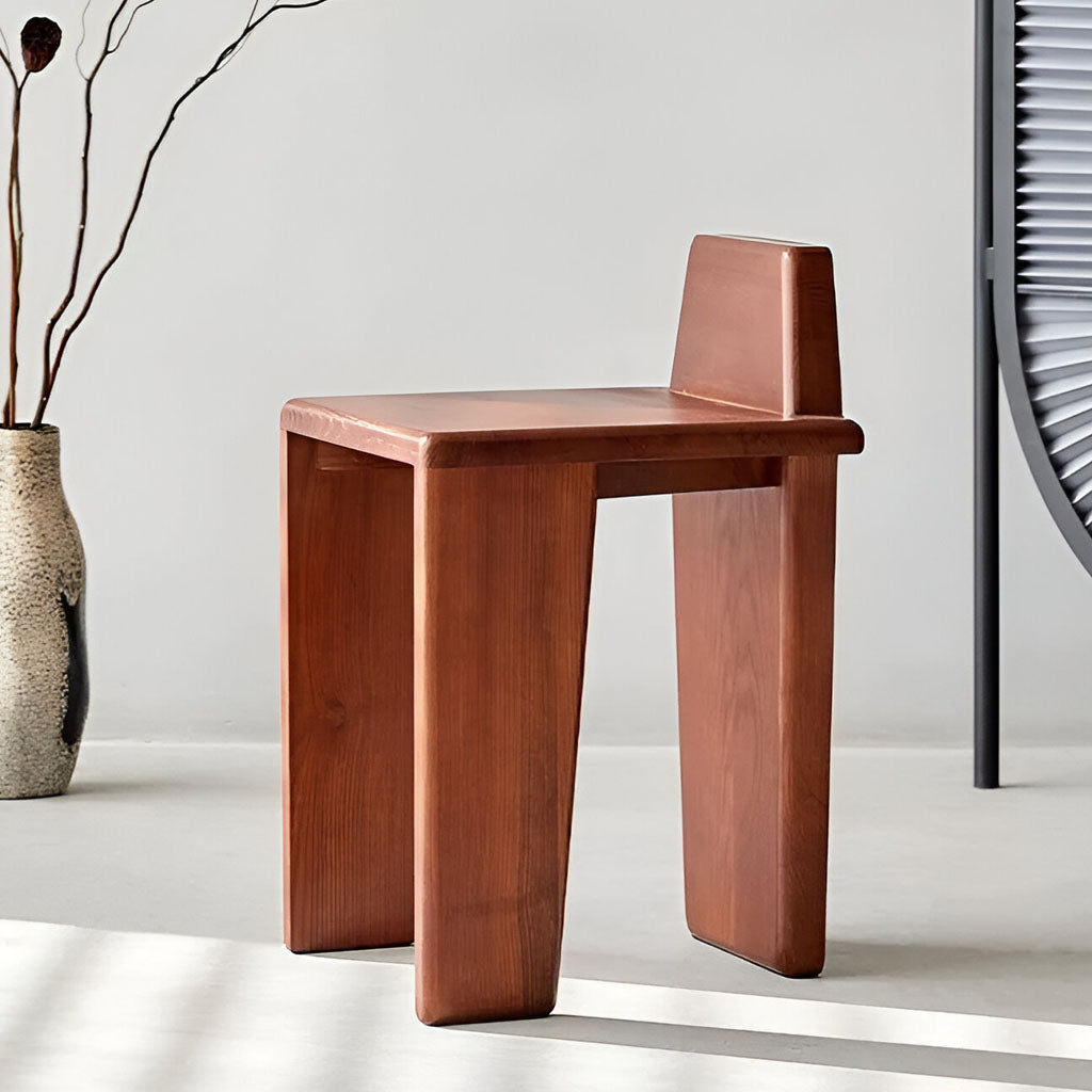 Modern furniture black and walnut wooden chair with a minimalist design