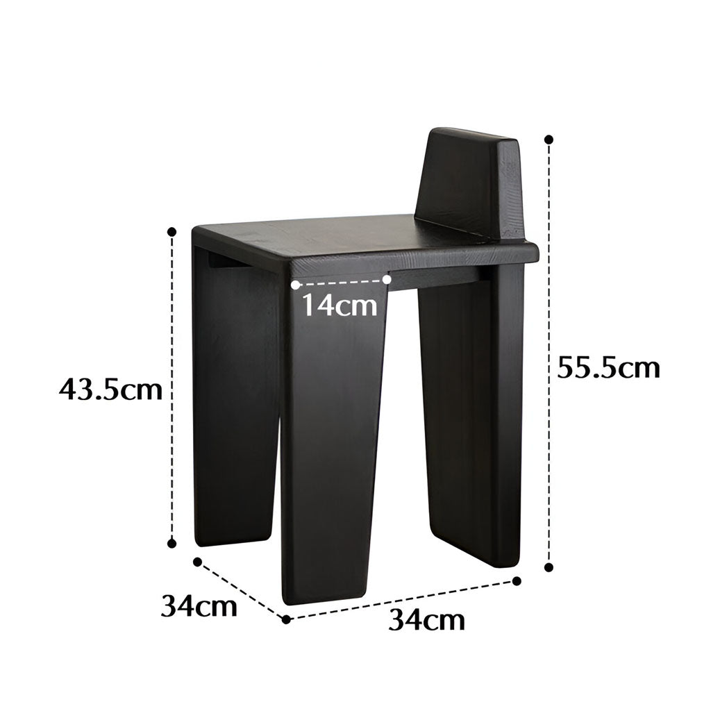 Modern furniture black wooden dining chair dimension