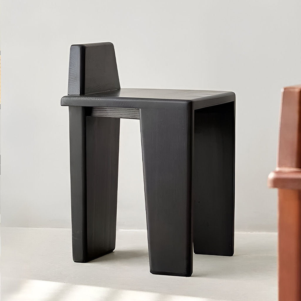 Modern furniture black and walnut wooden chair with a minimalist design