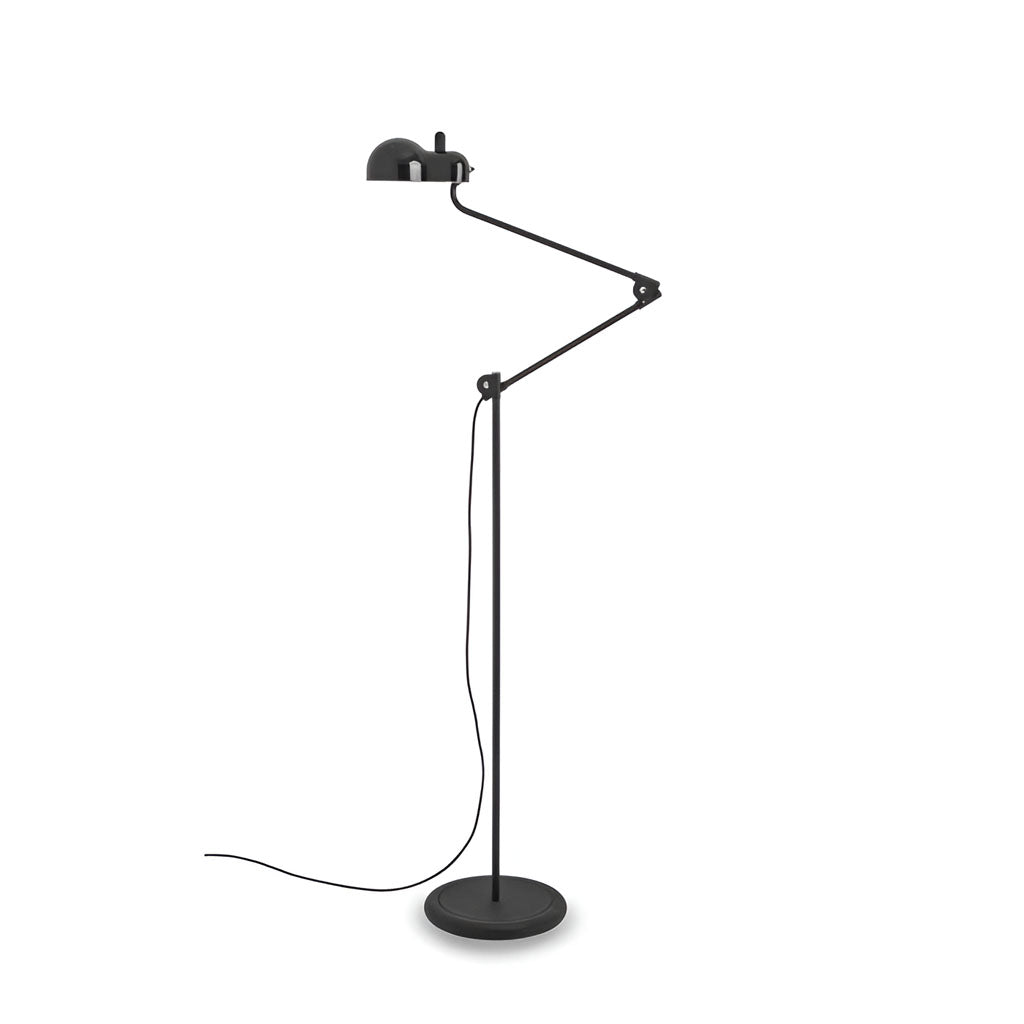 Charli Floor Lamp with adjustable arm in black steel