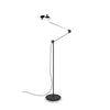 Charli Floor Lamp with adjustable arm in chrome steel