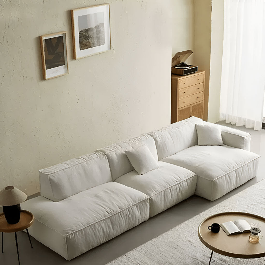 Tetris Modular Sofa Linen L-Shape for Modern Living Room 2-Seater 3-Seater  4-Seater