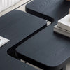 Gade Modular Coffee Table in Black Solid Wood Close-up