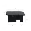 Gade Modular Coffee Table in Black Solid Wood Square Setup Dimension