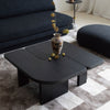 Gade Modular Coffee Table in Black Solid Wood Modern Living Room