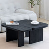 Gade Modular Coffee Table in Black Solid Wood Modern Living Room