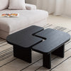 Gade Modular Coffee Table in Black Solid Wood Modern Living Room