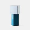 Pixelblock Table Lamp Portable Rechargeable Dimmable Blue Silver