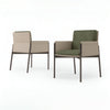 SANS contemporary highend green linen fabric dining chair cushion seat 