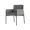 SANS contemporary highend grey linen dining chair cushion seat 