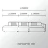 Tetris Modular L-Shape Sofa L3500mm Dimension Chart