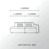 Tetris Modular Sofa L2400mm Dimension Chart