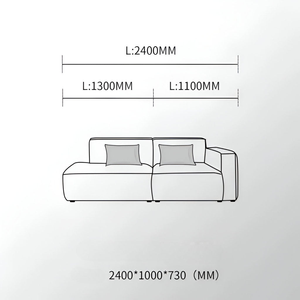 Tetris Modular Sofa L2400mm Dimension Chart