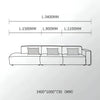 Tetris Modular Sofa L3400mm Dimension Chart