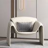 WAYNE Armchair White Leather for Contemporary Lounge and Living Room
