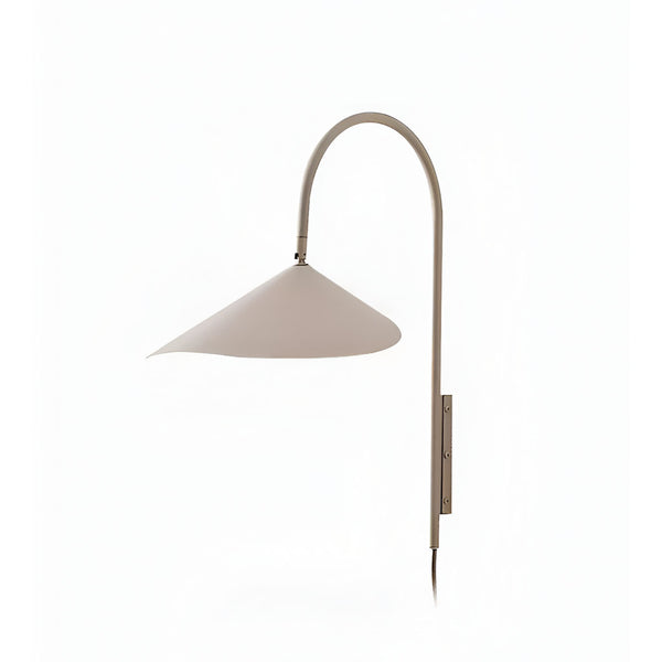 Sophisticated Willow Wall Lamp - Steel surface in matte cream finish.