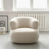 White Boucle Armchair Sofa