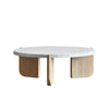 NATIVE ROUND TERRAZZO COFFEE TABLE OAK FRONT