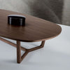 PIPER Oval Oak Coffee Table Closeup