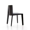 VEFJA DINING CHAIR SADDLE BLACK LEATHER REAR